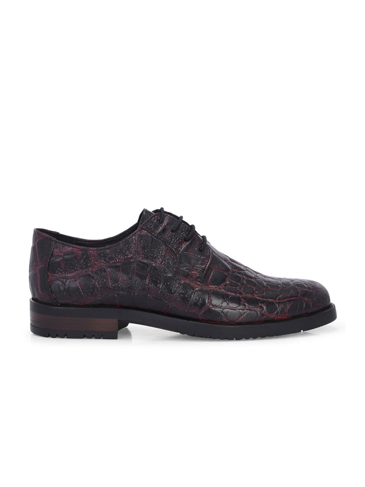 CARLO ROMANO BY WASAN  PREMIUM STYLISH CROCO PRINTED LEATHER SHOES FOR MEN