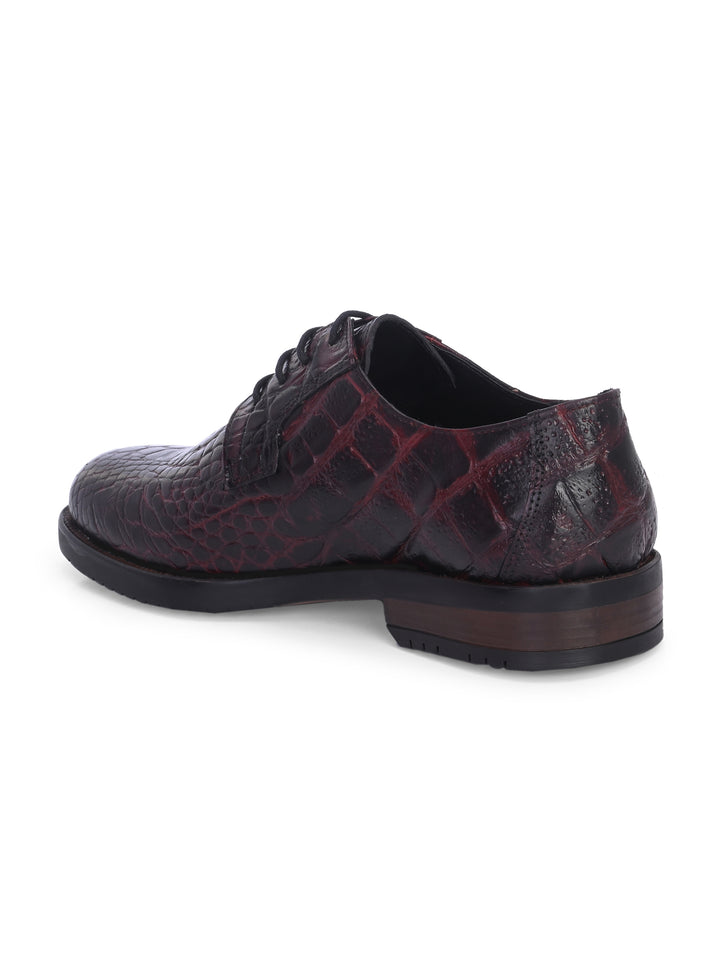 CARLO ROMANO BY WASAN  PREMIUM STYLISH CROCO PRINTED LEATHER SHOES FOR MEN