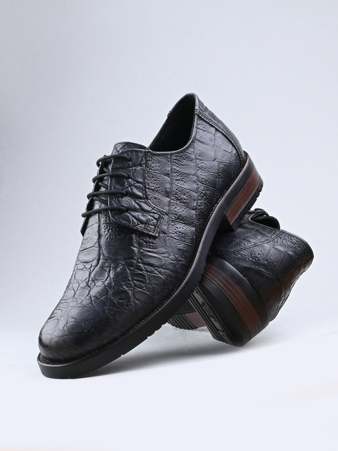 CARLO ROMANO BY WASAN  PREMIUM STYLISH CROCO PRINTED LEATHER SHOES FOR MEN