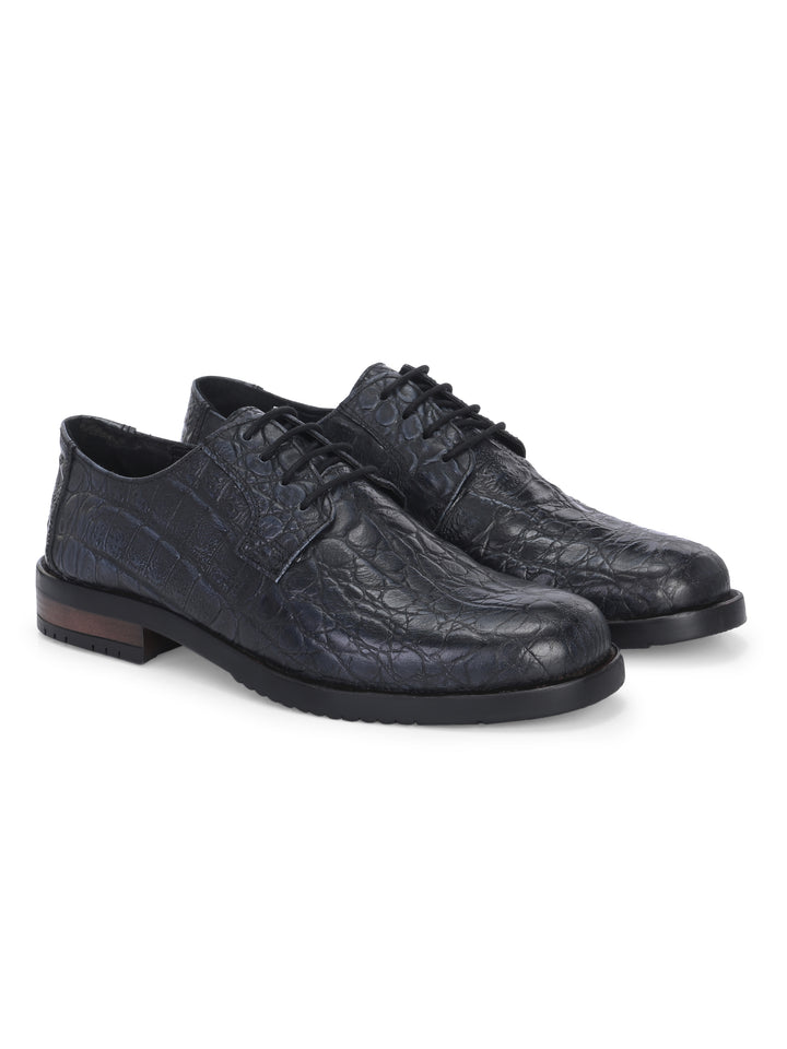 CARLO ROMANO BY WASAN  PREMIUM STYLISH CROCO PRINTED LEATHER SHOES FOR MEN