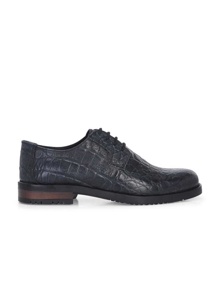 CARLO ROMANO BY WASAN  PREMIUM STYLISH CROCO PRINTED LEATHER SHOES FOR MEN