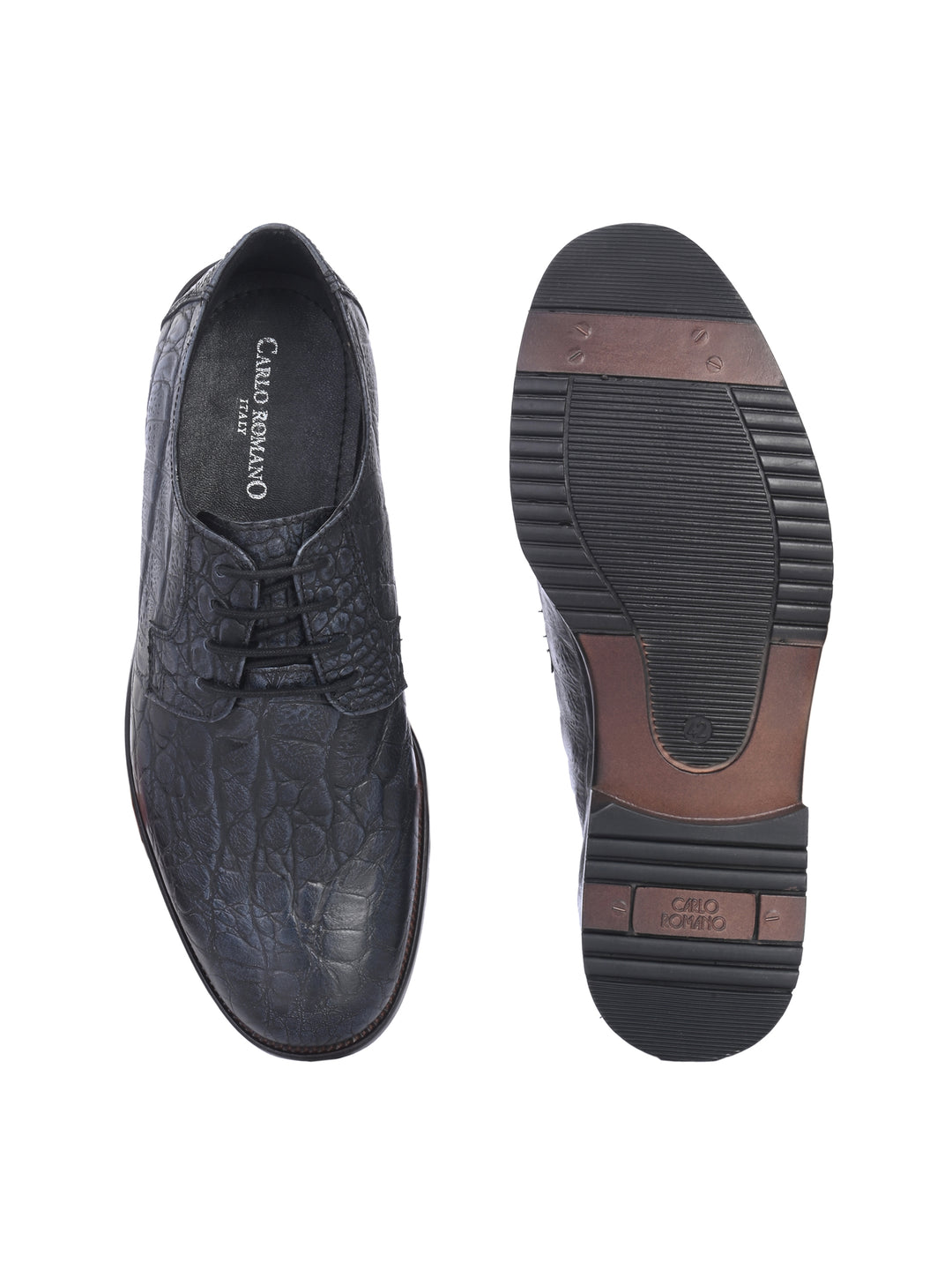 CARLO ROMANO BY WASAN  PREMIUM STYLISH CROCO PRINTED LEATHER SHOES FOR MEN
