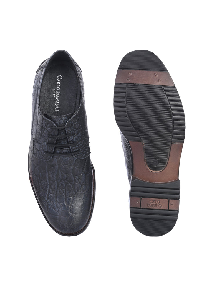 CARLO ROMANO BY WASAN  PREMIUM STYLISH CROCO PRINTED LEATHER SHOES FOR MEN