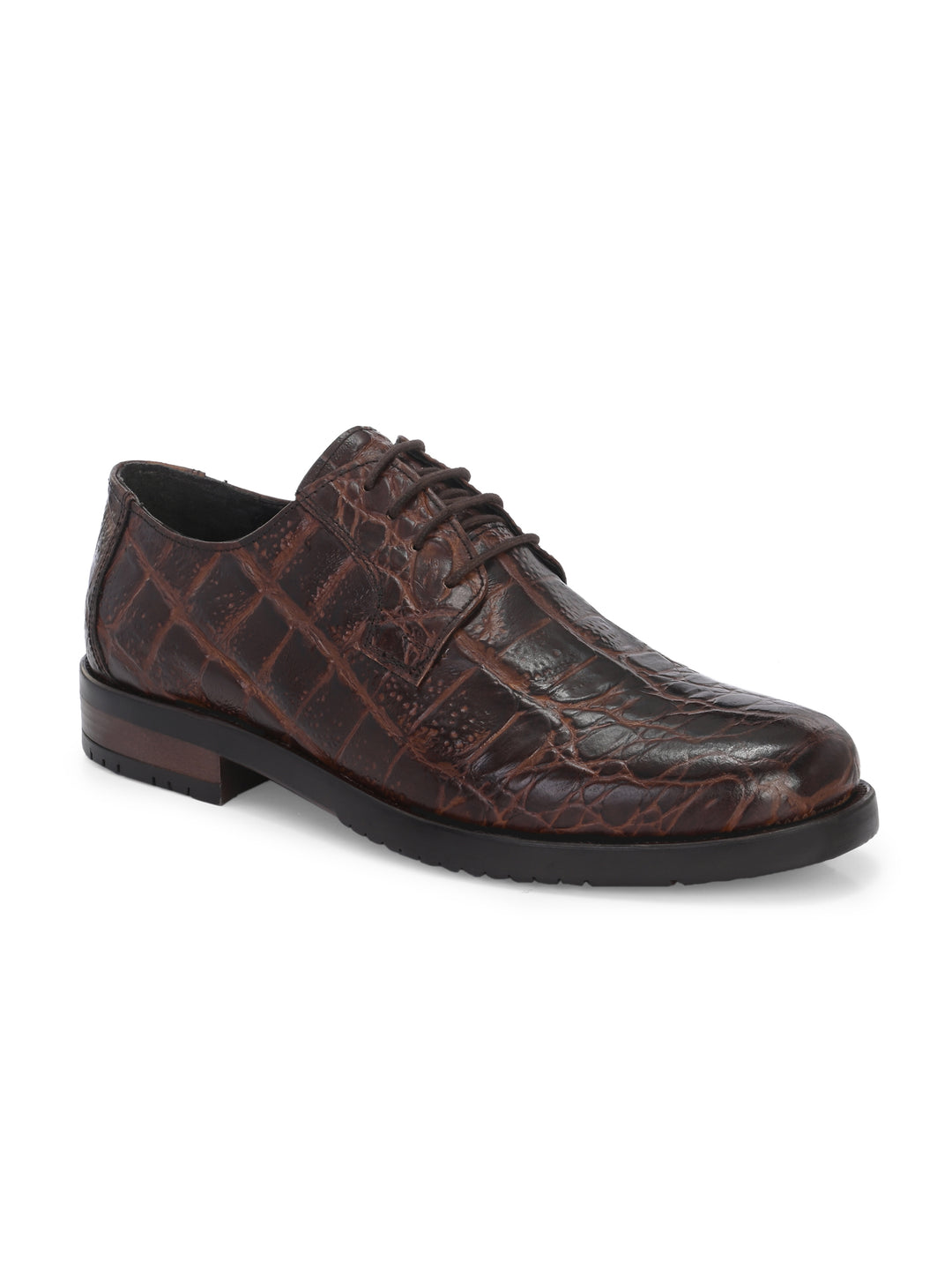 CARLO ROMANO BY WASAN  PREMIUM STYLISH CROCO PRINTED LEATHER SHOES FOR MEN