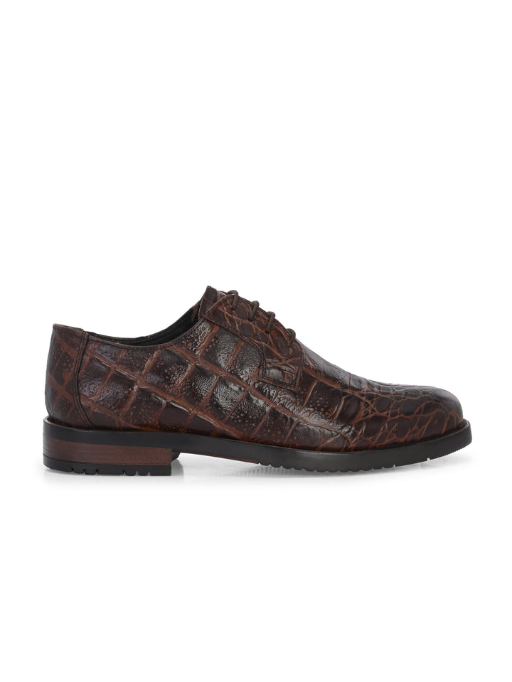 CARLO ROMANO BY WASAN  PREMIUM STYLISH CROCO PRINTED LEATHER SHOES FOR MEN