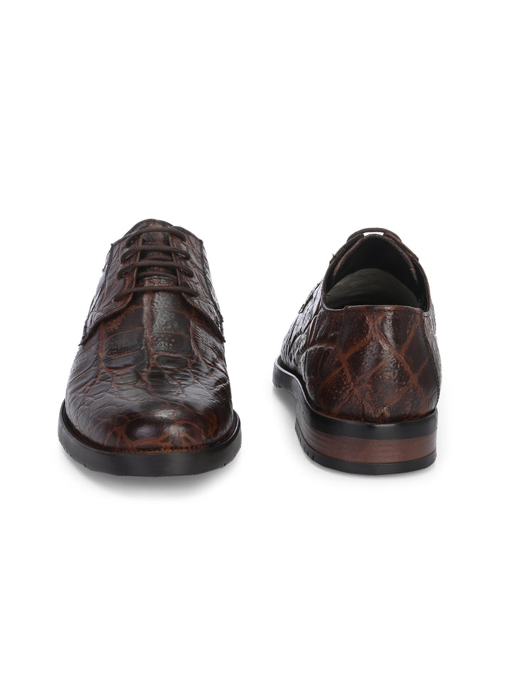 CARLO ROMANO BY WASAN  PREMIUM STYLISH CROCO PRINTED LEATHER SHOES FOR MEN