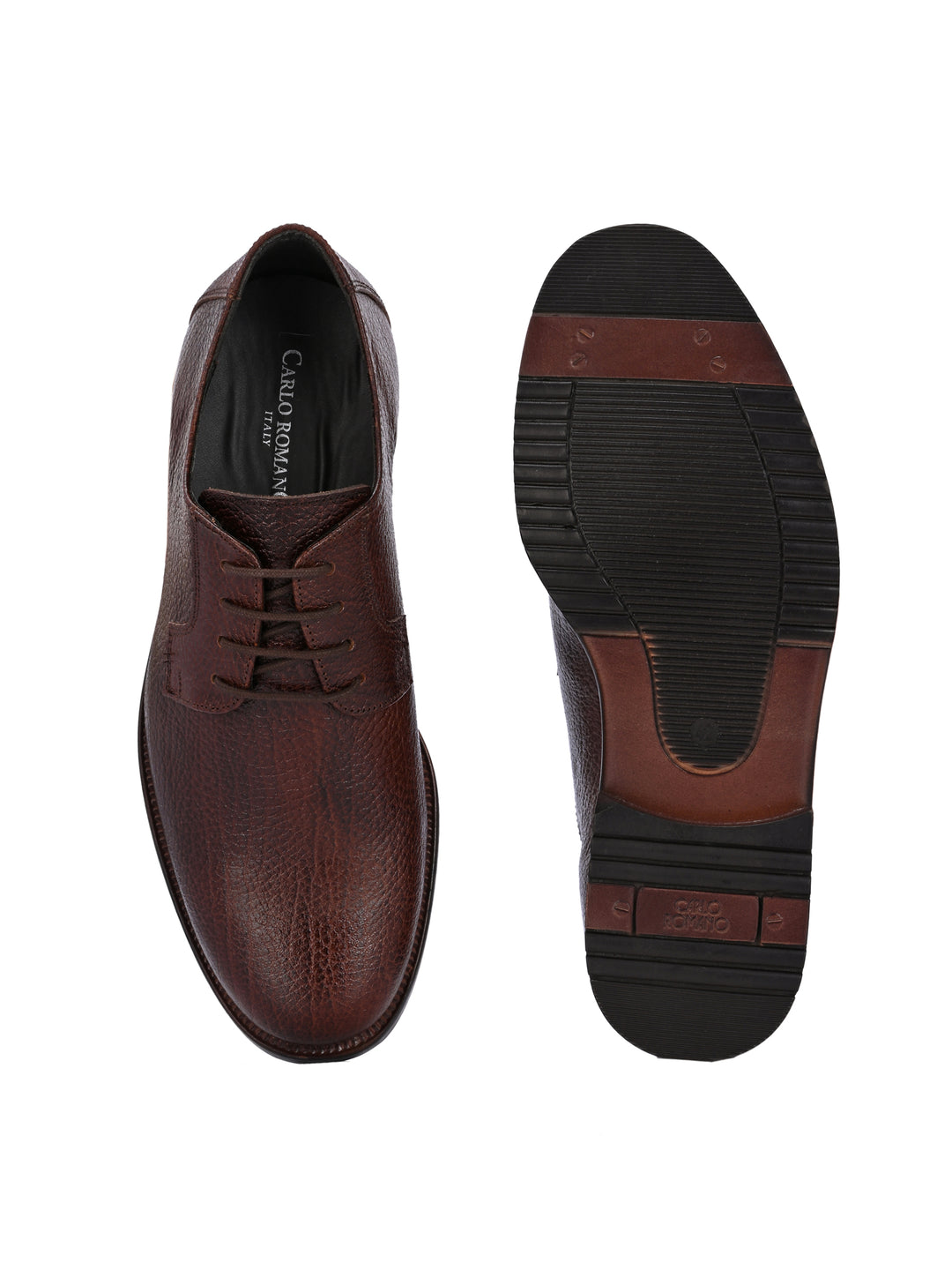 CARLO ROMANO BY WASAN TAN COLOR PREMIUM STYLISH GENUINE LEATHER SHOES FOR MEN