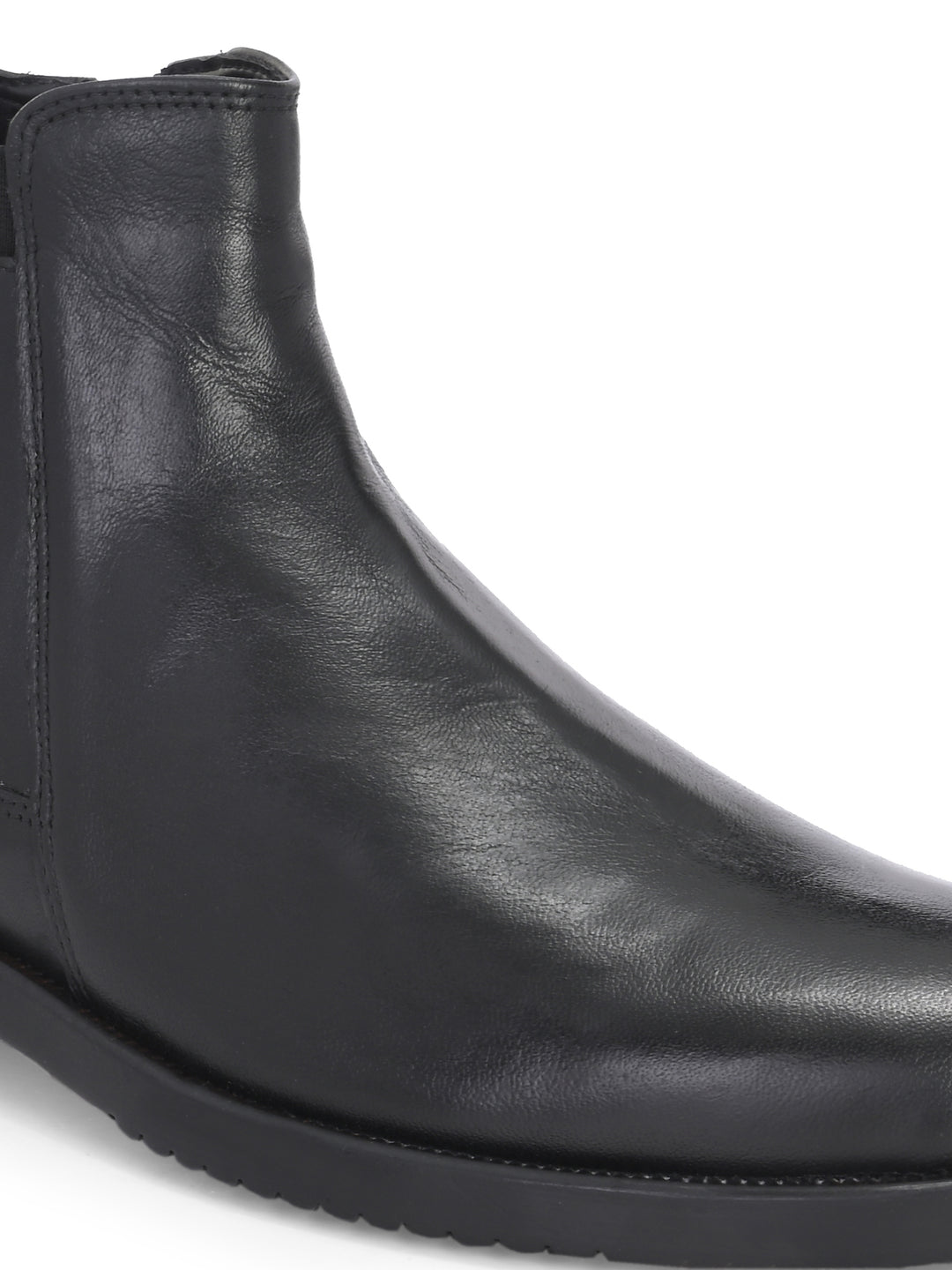 CARLO ROMANO BY WASAN BLACK COLOR PREMIUM STYLISH LEATHER BOOTS FOR MEN