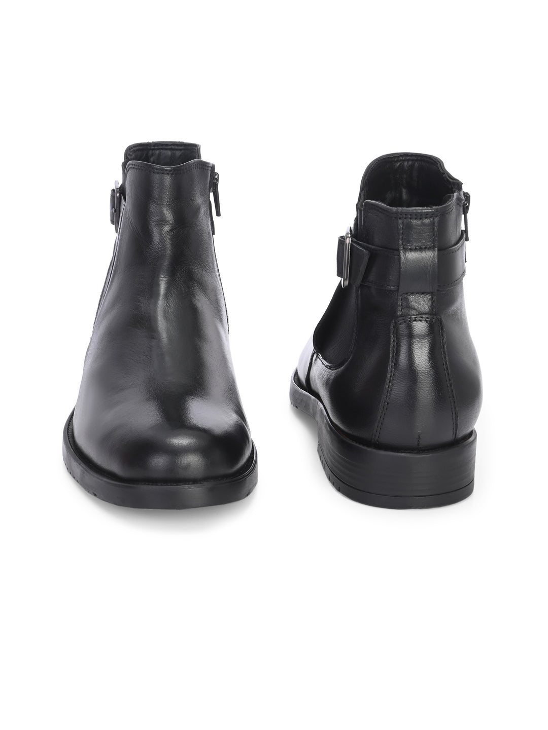 CARLO ROMANO BY WASAN BLACK COLOR PREMIUM STYLISH LEATHER BOOTS FOR MEN