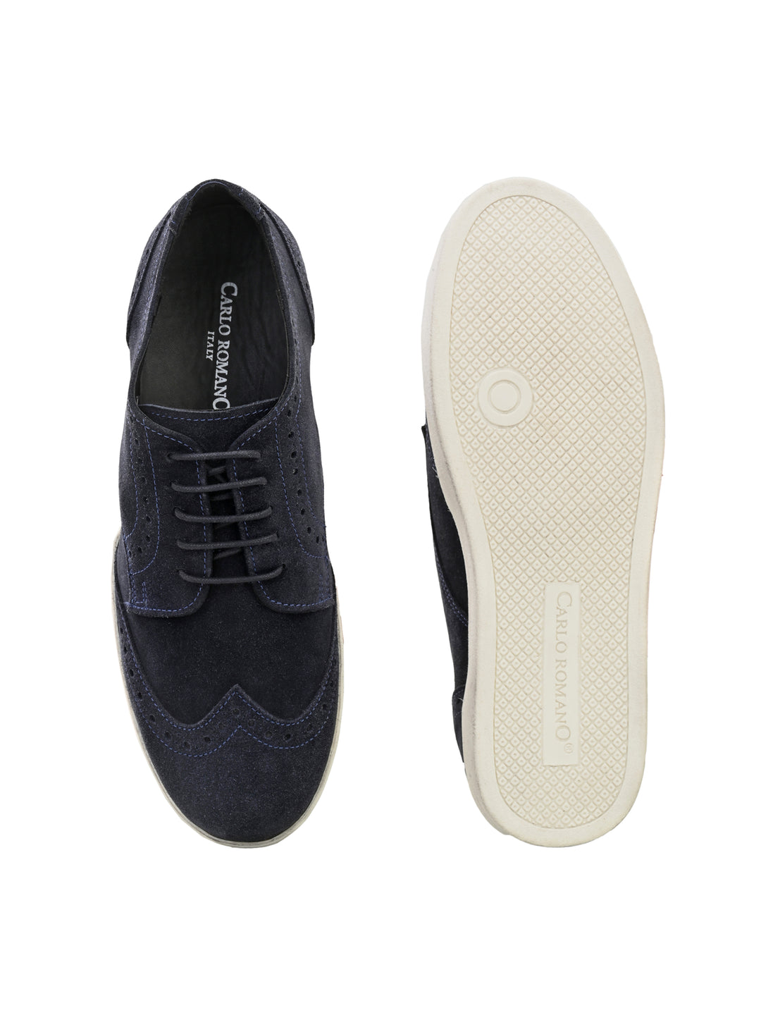 Men's Genuine Suede Leather Light Weight Comfortable Casual Sneakers Shoe / Carlo Goose Collection