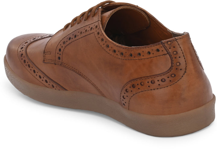 Men's Genuine Crust Leather Light Weight Comfortable Casual Sneakers Shoe / Carlo Goose Collection