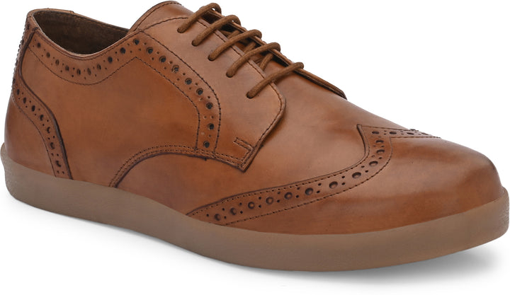 Men's Genuine Crust Leather Light Weight Comfortable Casual Sneakers Shoe / Carlo Goose Collection