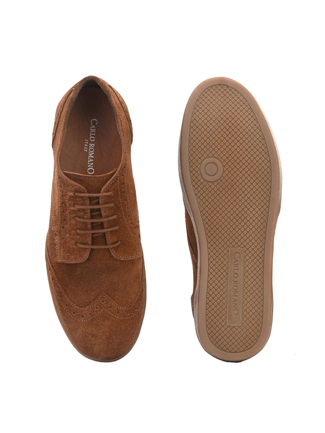 Men's Genuine Suede Leather Light Weight Comfortable Casual Sneakers Shoe / Carlo Goose Collection