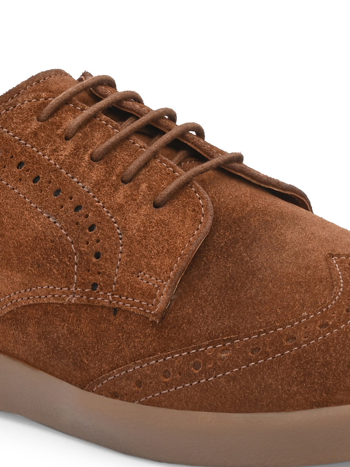 Men's Genuine Suede Leather Light Weight Comfortable Casual Sneakers Shoe / Carlo Goose Collection