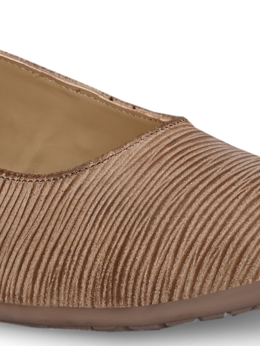 CARLO ROMANO BEIGE COLOR ITALIAN LV PRINTED SUEDE LEATHER BELLY FOR WOMEN