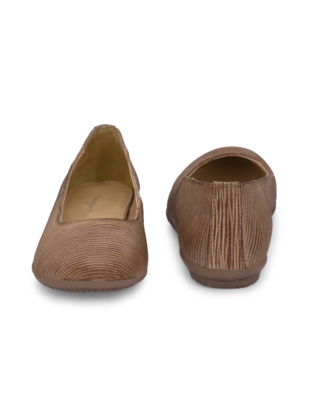 CARLO ROMANO BEIGE COLOR ITALIAN LV PRINTED SUEDE LEATHER BELLY FOR WOMEN