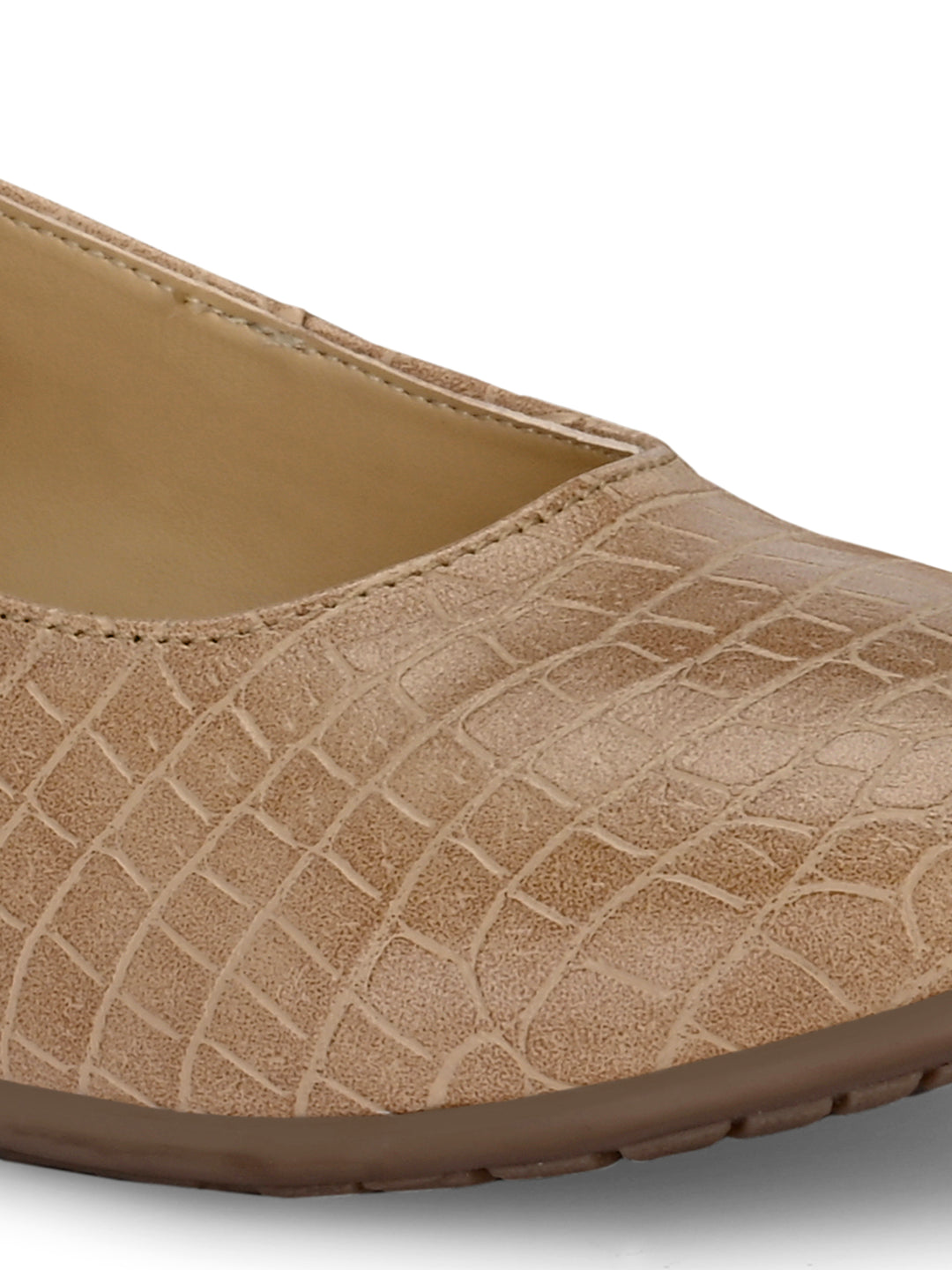 Women's Vegan Leather Croco Print Slip on Belly