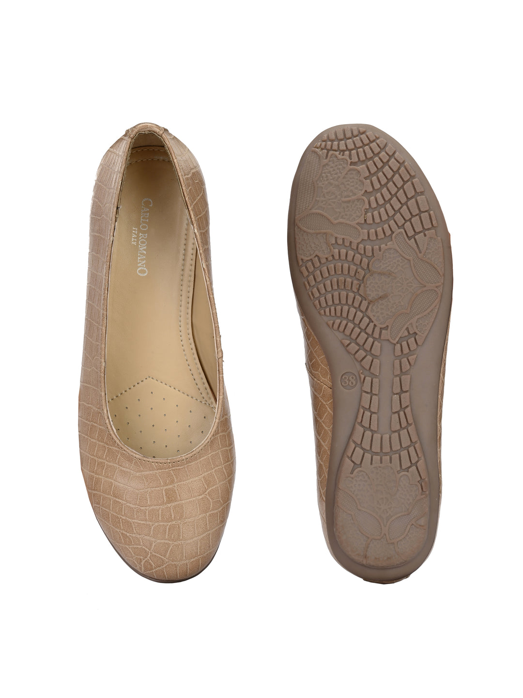 Women's Vegan Leather Croco Print Slip on Belly