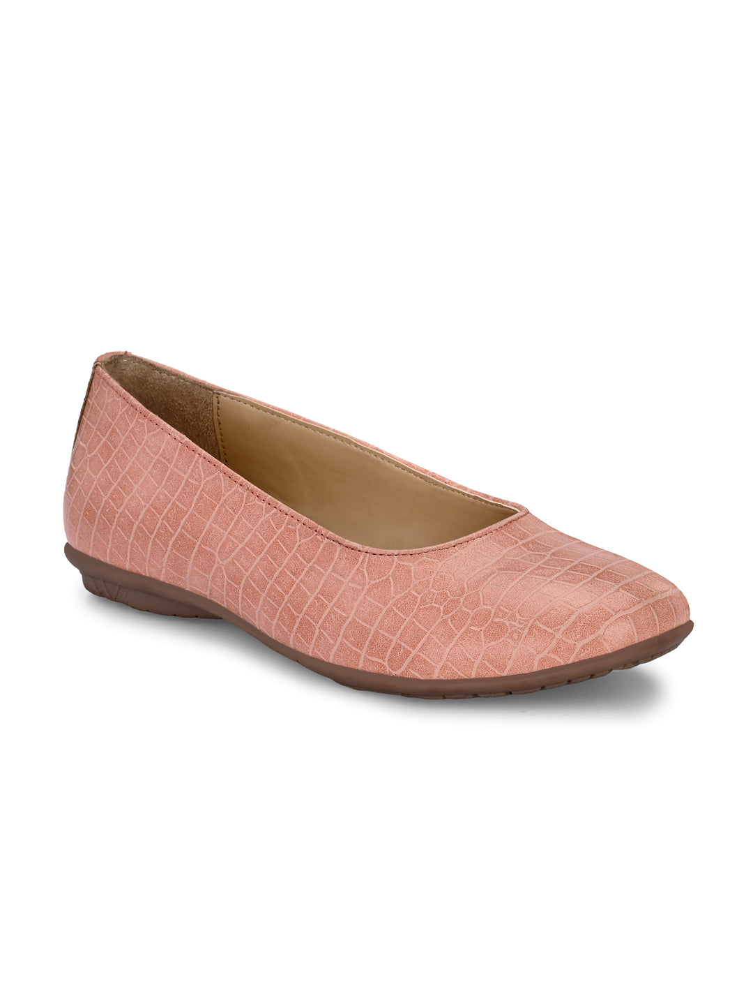 Women's Vegan Leather Croco Print Slip on Belly