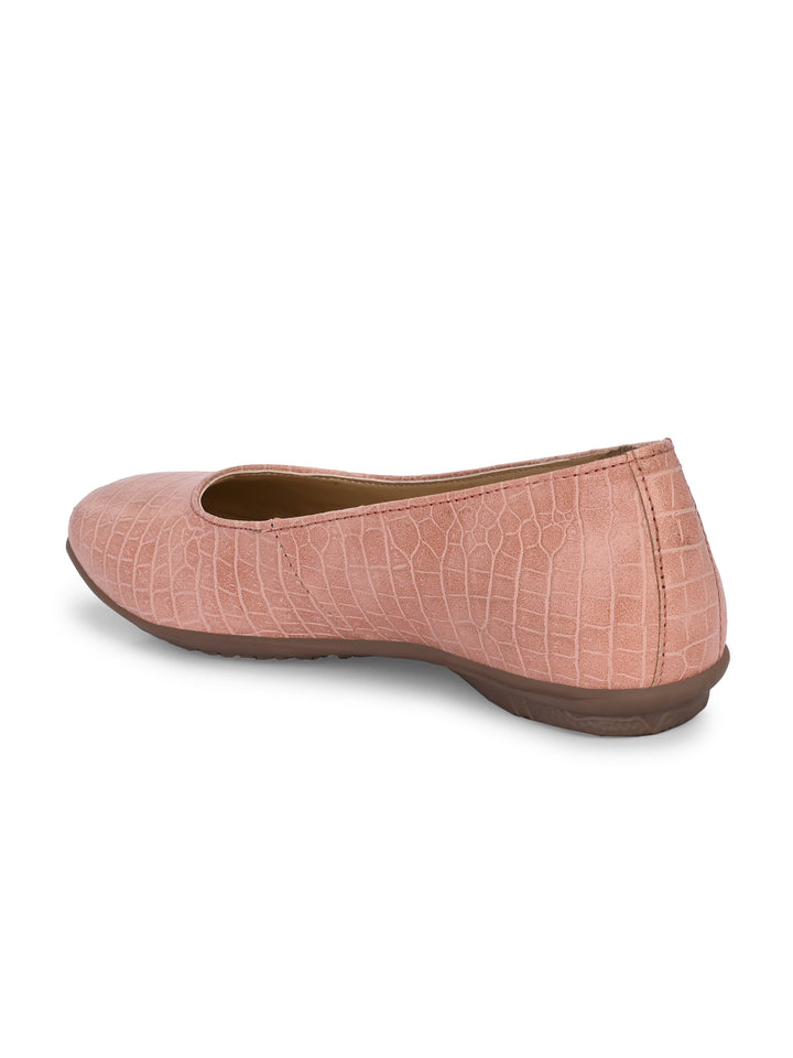 Women's Vegan Leather Croco Print Slip on Belly