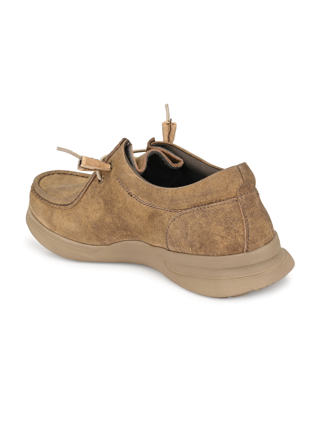 Men's Milled Leather Fancy Lace Up Casual Shoes