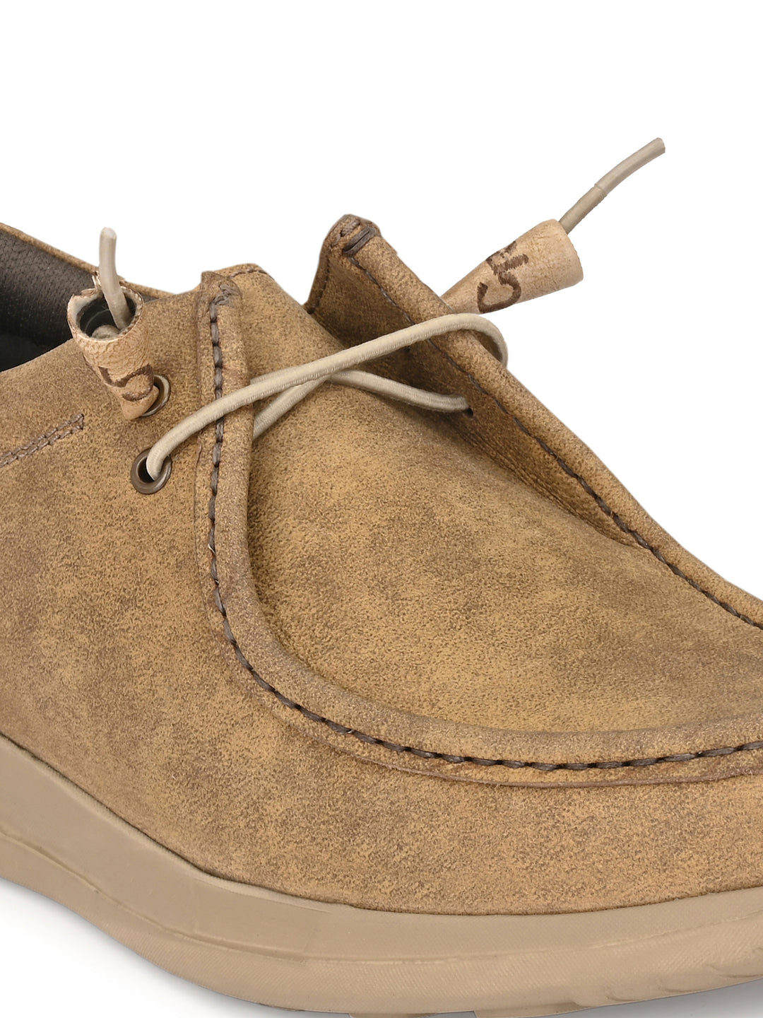 Men's Milled Leather Fancy Lace Up Casual Shoes