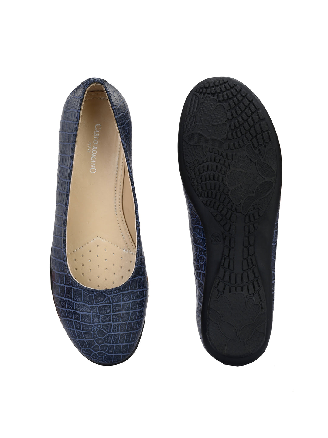 Women's  Vegan Leather Croco Print Slip  Belly With Heels