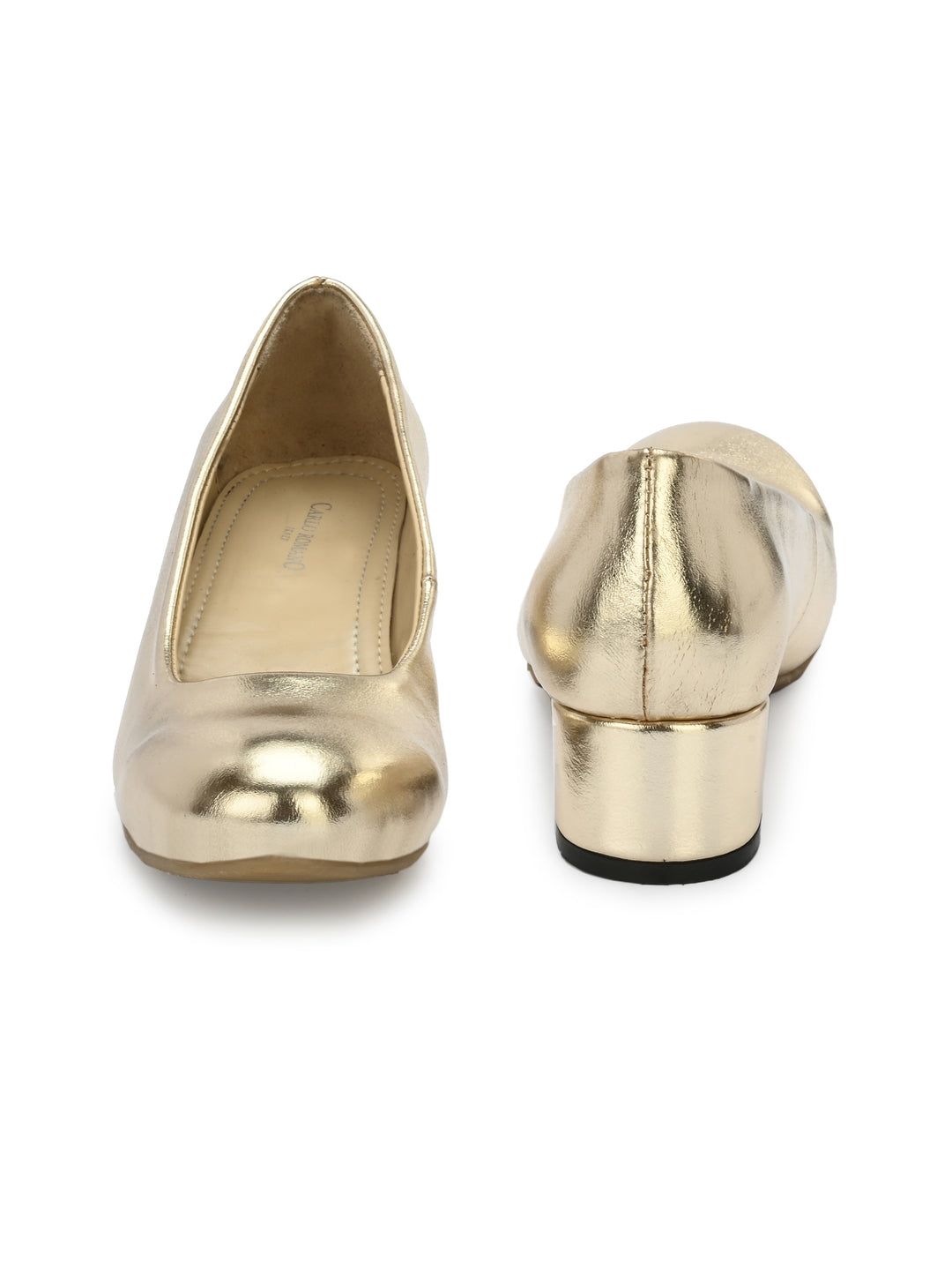 Women's  Vegan Leather Slip Belly With Heels