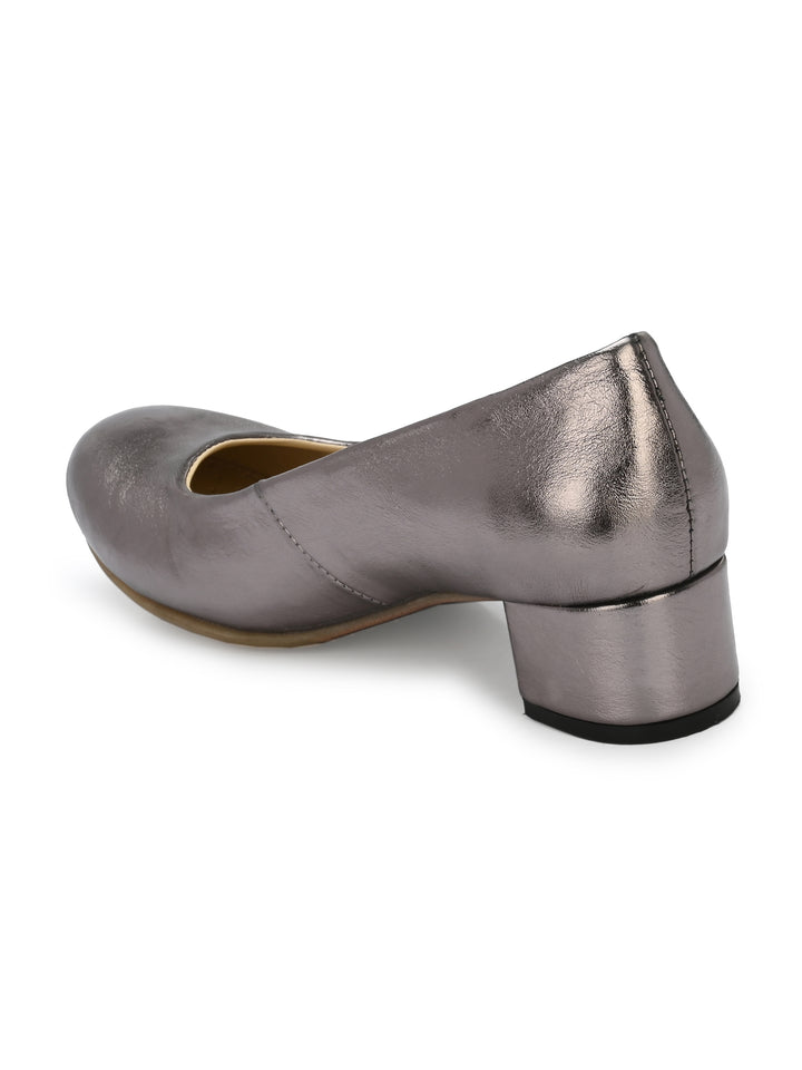 Women's  Vegan Leather Slip Belly With Heels