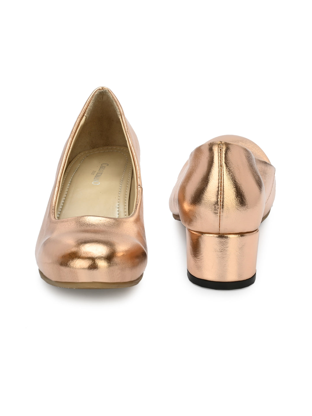 Women's  Vegan Leather Slip Belly With Heels