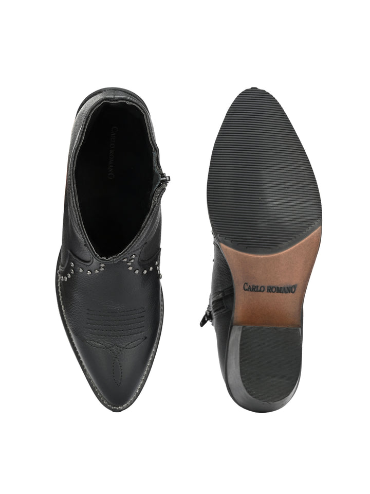 CARLO ROMANO BY WASAN BLACK ANKLE BOOT FOR  WOMEN