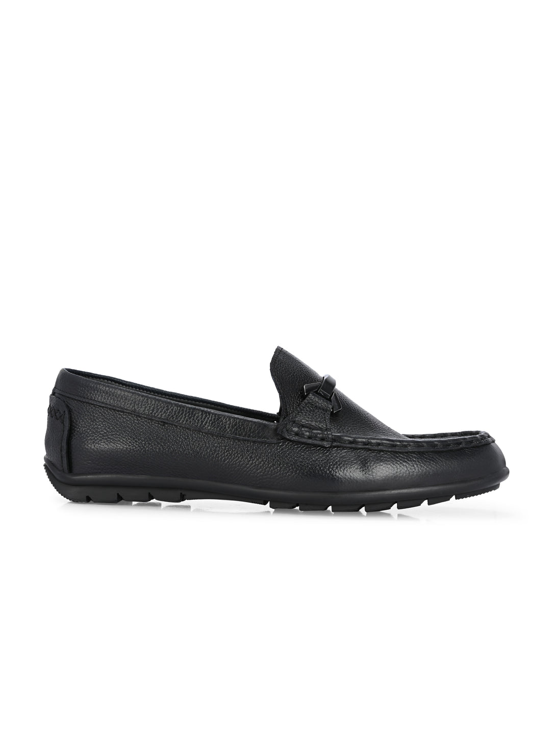 CARLO ROMANO BLACK COLOR ULTRA LIGHT WEIGHT & FLEXIBLE GENUINE LEATHER MOCCASIN FOR MEN
