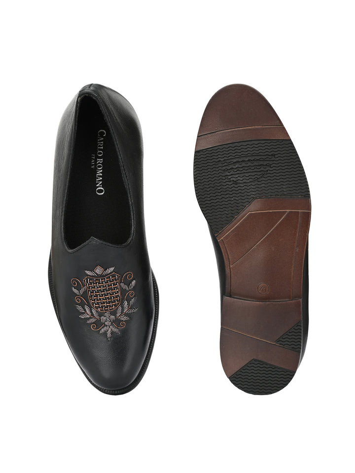 CARLO ROMANO GENUINE LEATHER EMBROIDERY NAGRA MEN SHOES FOR WEDDING