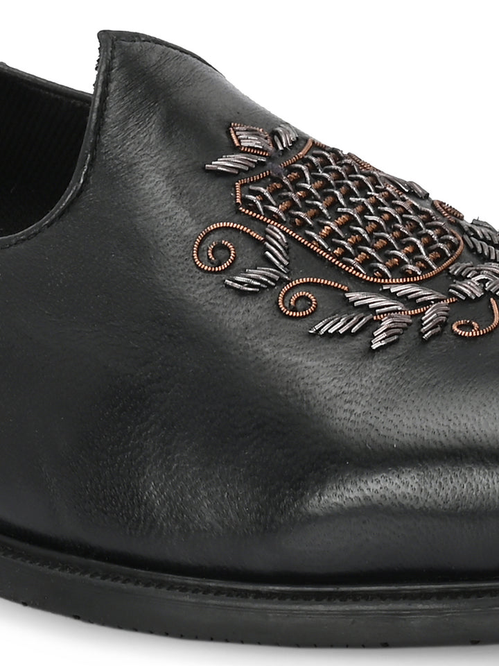 CARLO ROMANO GENUINE LEATHER EMBROIDERY NAGRA MEN SHOES FOR WEDDING