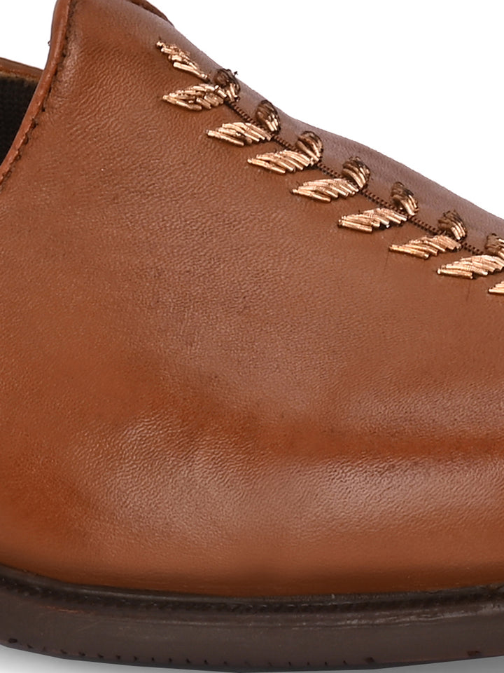 CARLO ROMANO GENUINE LEATHER EMBROIDERY NAGRA MEN SHOES FOR WEDDING