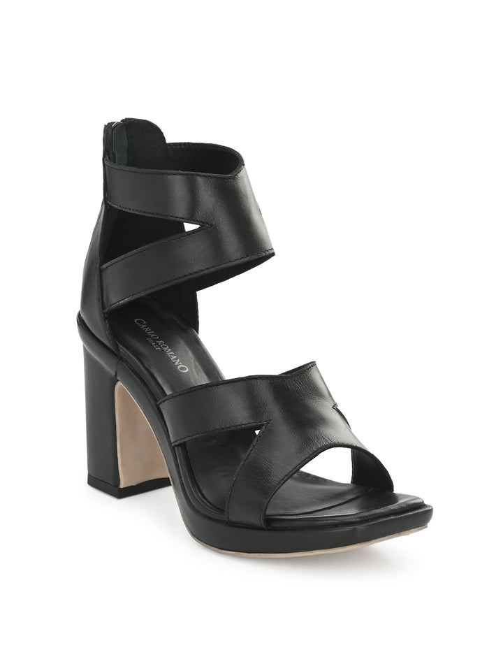 Women's Genuine  Sheep Leather Stylish High Heel Sandal / Premium Collection