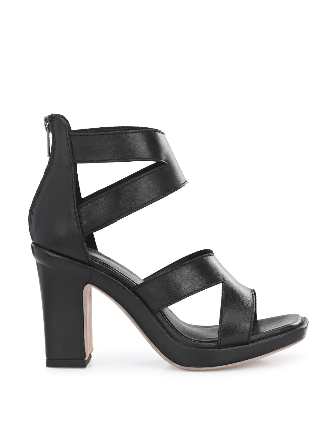 Women's Genuine  Sheep Leather Stylish High Heel Sandal / Premium Collection