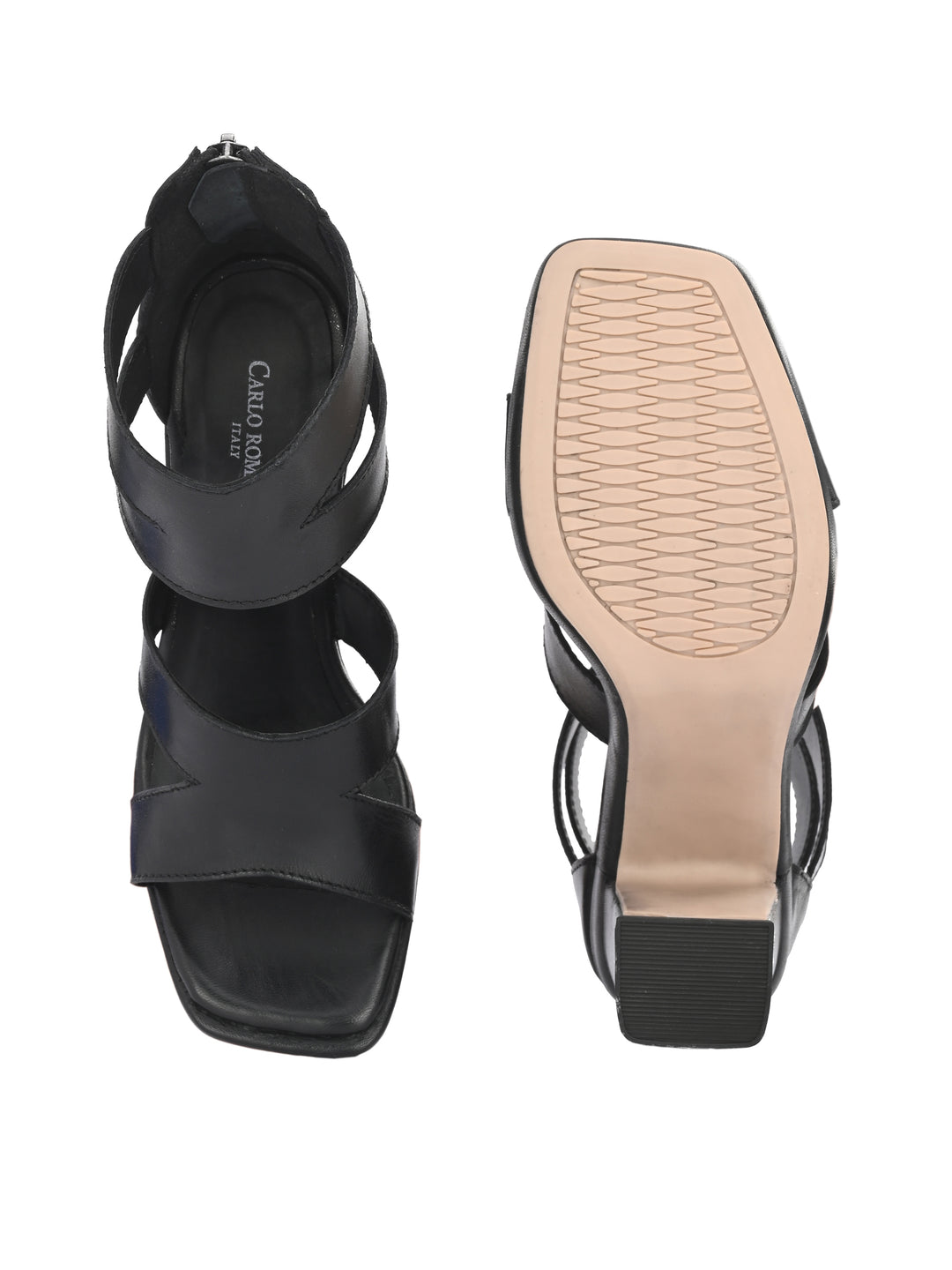 Women's Genuine  Sheep Leather Stylish High Heel Sandal / Premium Collection