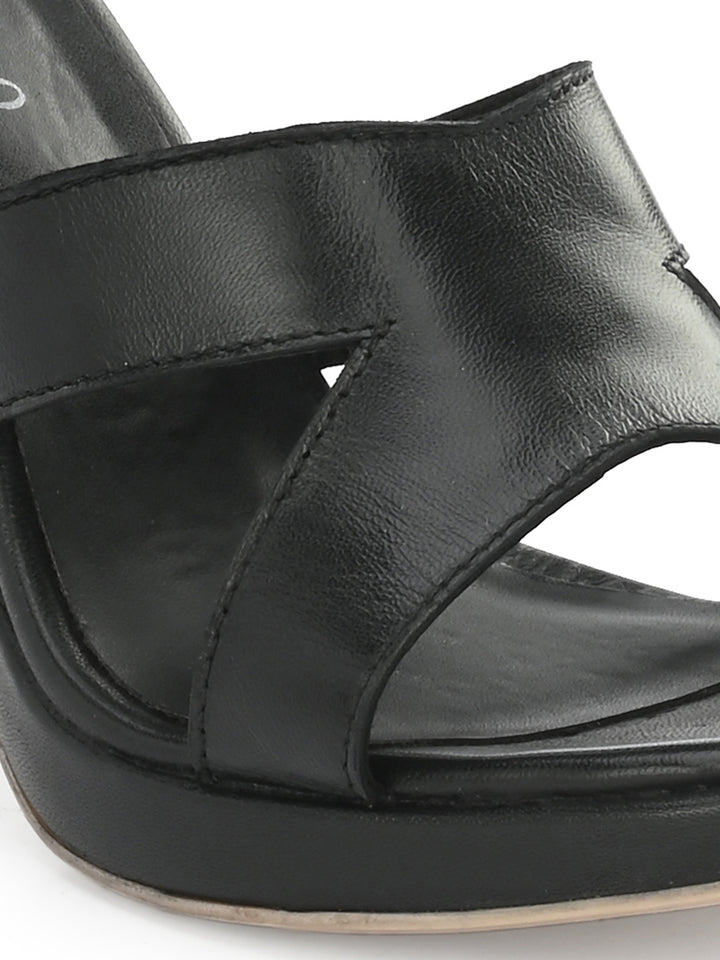 Women's Genuine  Sheep Leather Stylish High Heel Sandal / Premium Collection