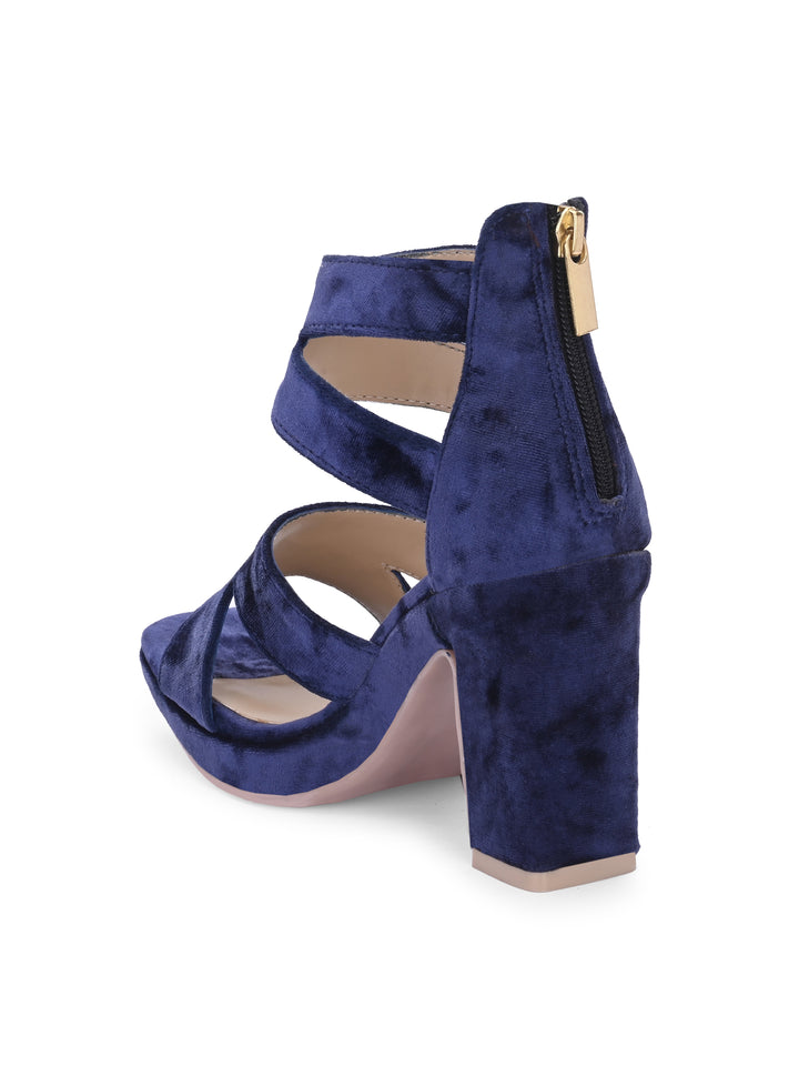 Women's Italian Vegan Leather Light Weight Stylish High Heel Sandal