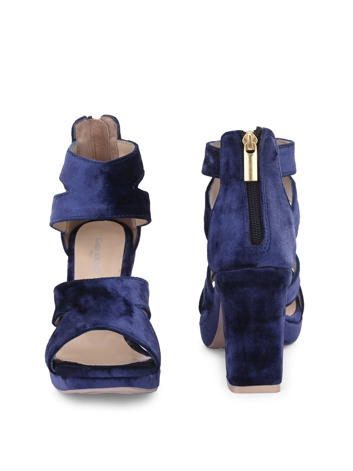 Women's Italian Vegan Leather Light Weight Stylish High Heel Sandal