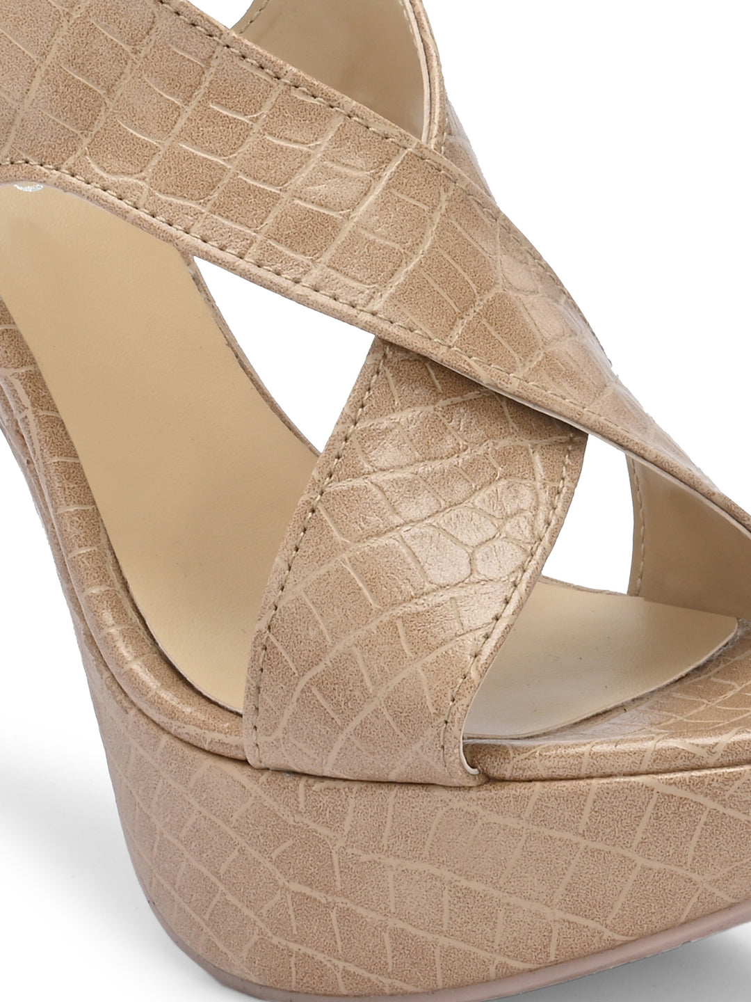 WOMEN'S VEGAN LEATHER  STYLISH HIGH HEEL SANDAL