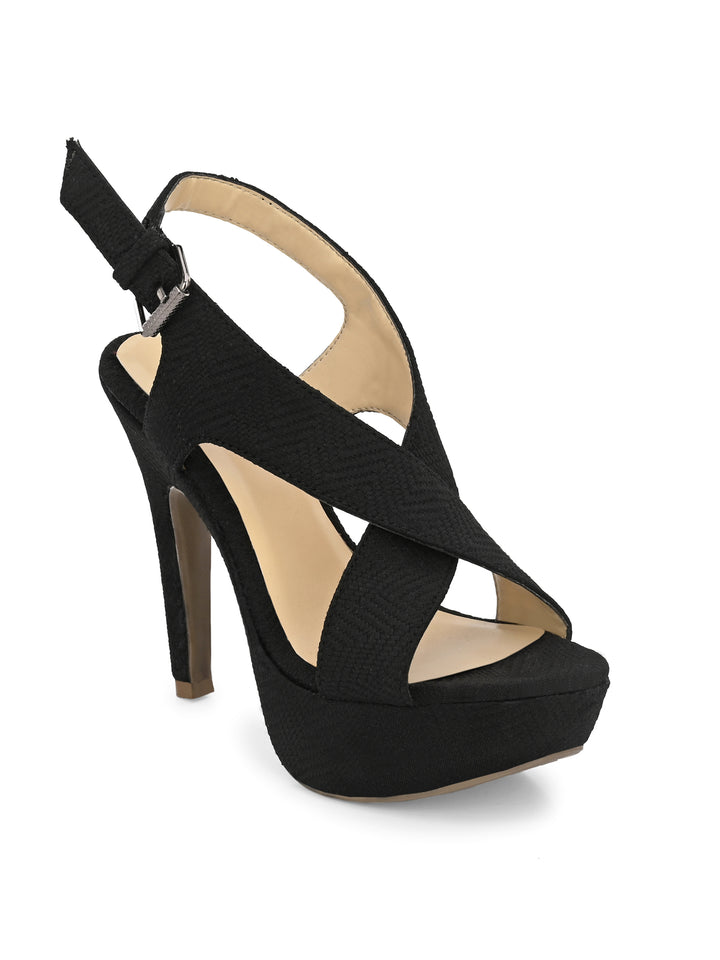 WOMEN'S VEGAN LEATHER  STYLISH HIGH HEEL SANDAL