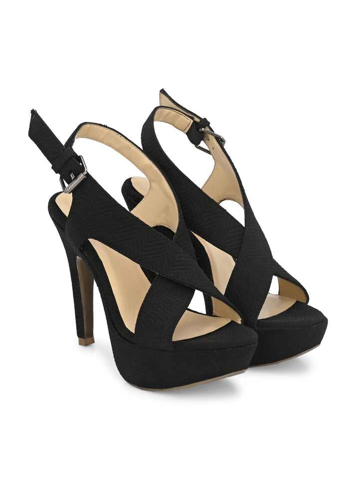 WOMEN'S VEGAN LEATHER  STYLISH HIGH HEEL SANDAL