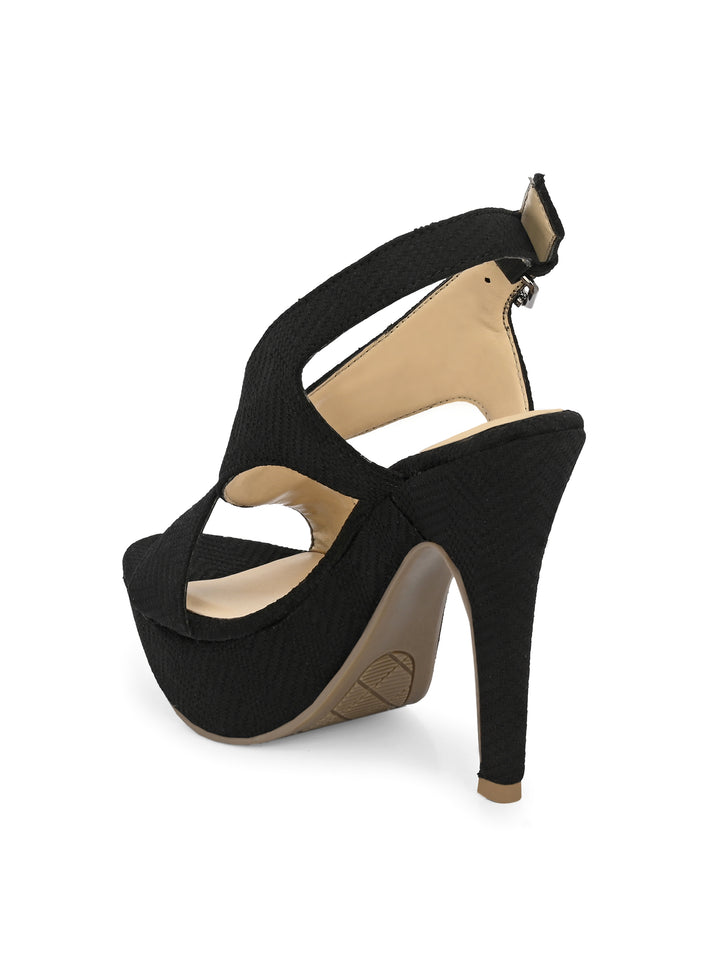 WOMEN'S VEGAN LEATHER  STYLISH HIGH HEEL SANDAL