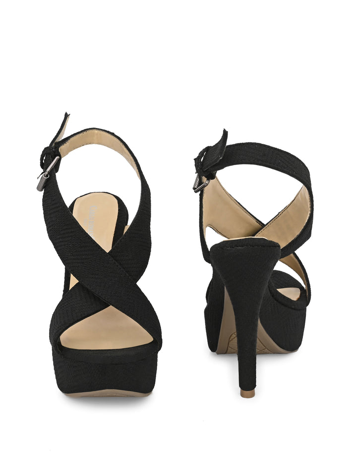 WOMEN'S VEGAN LEATHER  STYLISH HIGH HEEL SANDAL