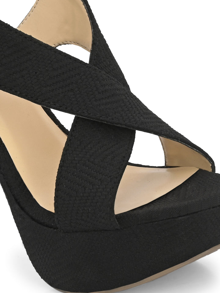 WOMEN'S VEGAN LEATHER  STYLISH HIGH HEEL SANDAL