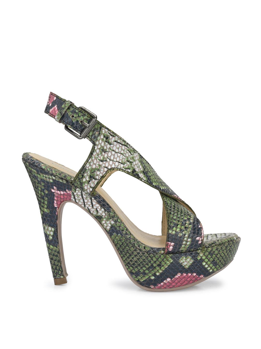 CARLO ROMANO by Wasan Shoes Women's Green Color Stylish High Heel Sandal