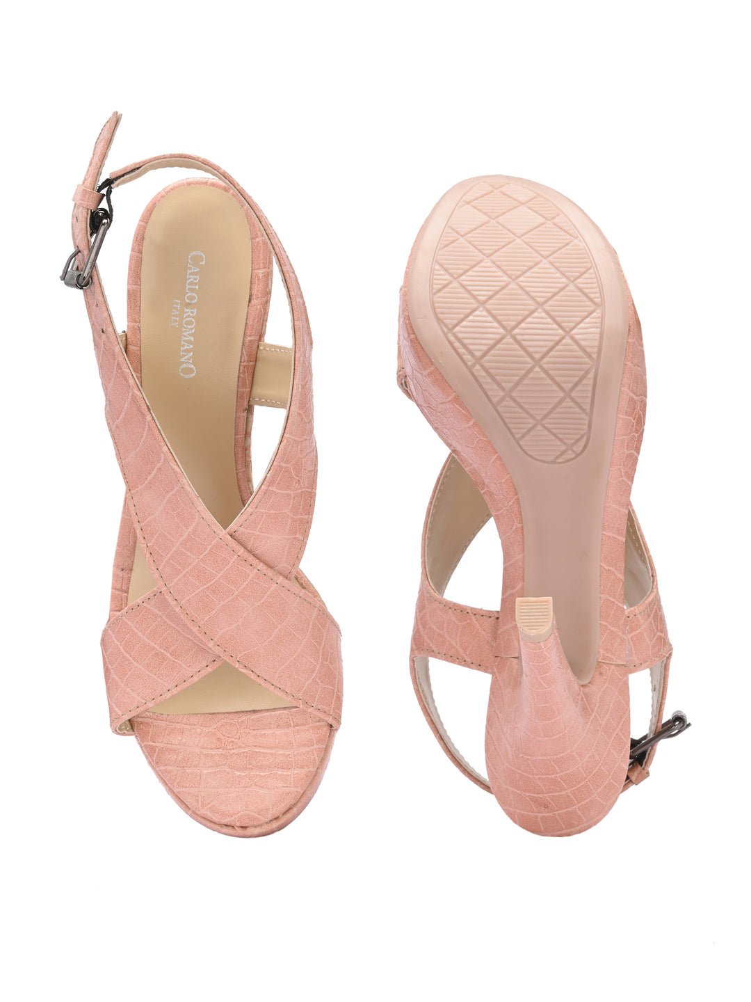 WOMEN'S VEGAN LEATHER  STYLISH HIGH HEEL SANDAL