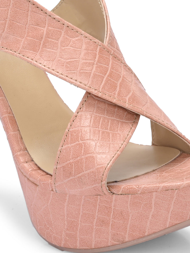 WOMEN'S VEGAN LEATHER  STYLISH HIGH HEEL SANDAL